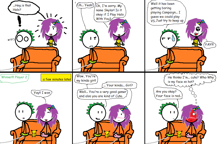 Stick dude comix 28 --- Skylar vs Dev in Halo