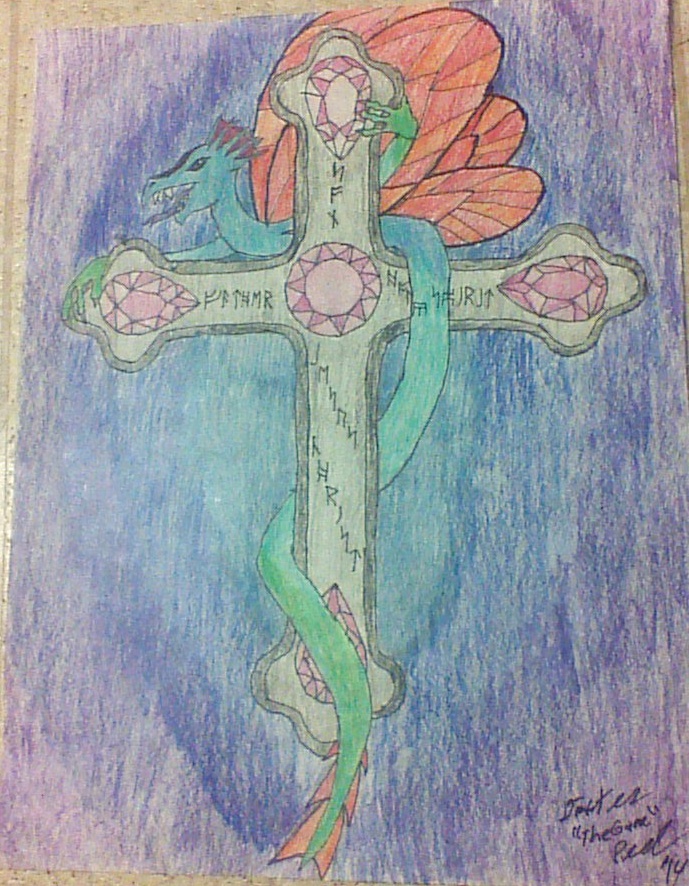 Fairy Dragon on a Cross