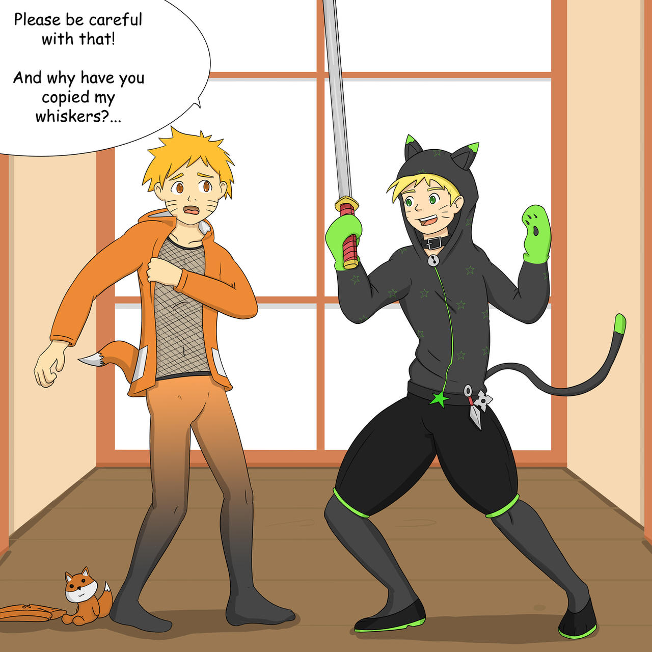 Commission: Ninja Practice by LilLatexLad on DeviantArt