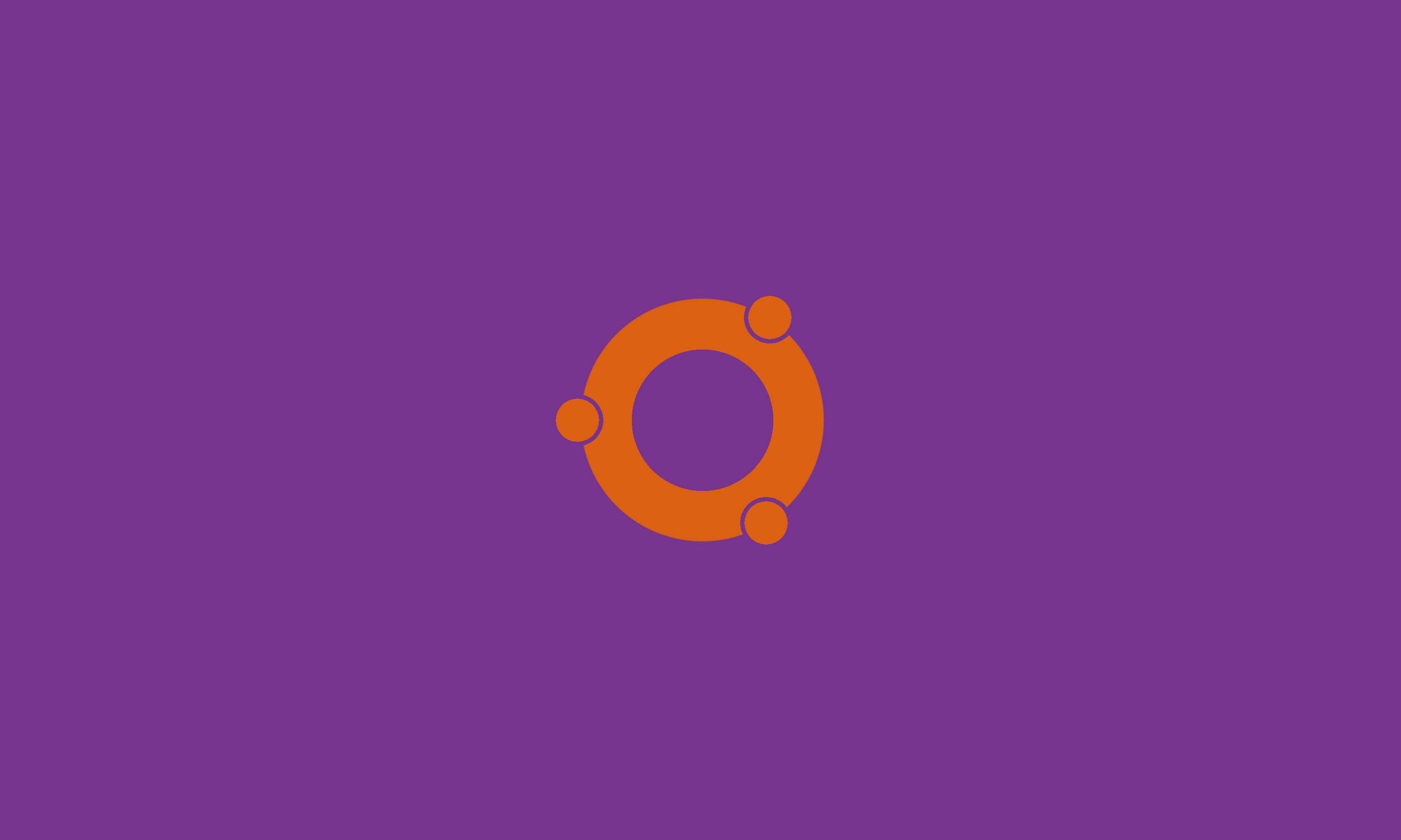 Ubuntu Minimal Poster (purple)