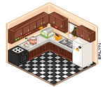 Isometric Kitchen by lyxven