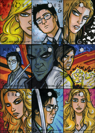 HEROES Sketch Cards - Group 3