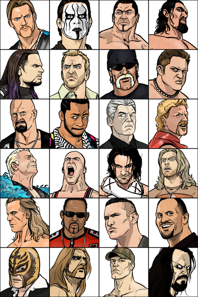 Wrestler Illos for PWTorch