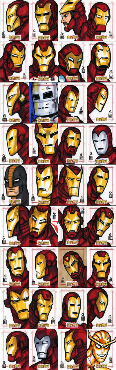 IRON MAN sketch cards - 3 of 3