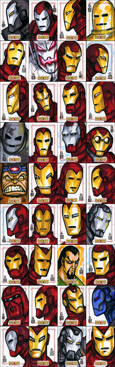 IRON MAN sketch cards - 1 of 3