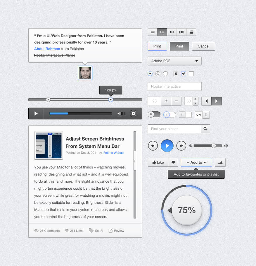 Deviantart Ui UI Kit by ebugz on DeviantArt