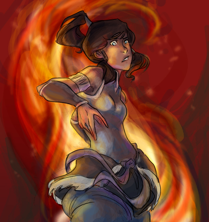 Korra firebending