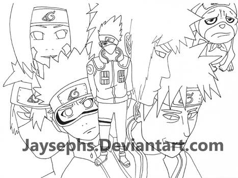 The Legacy of Hatake Kakashi Lineart