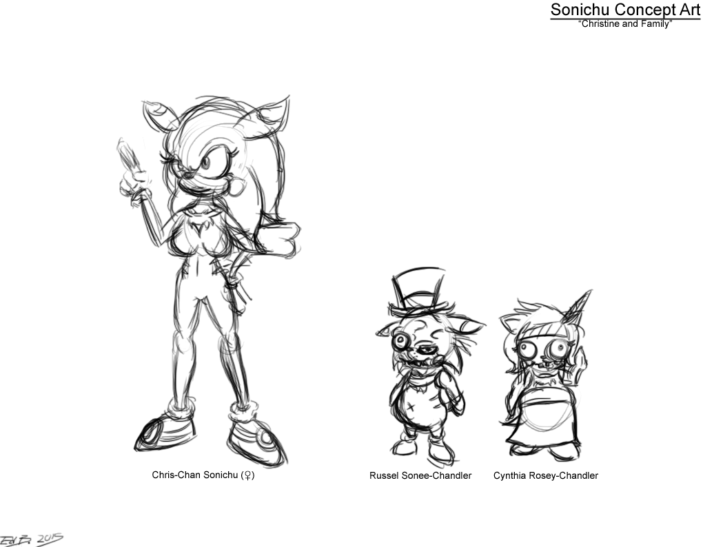 Sonichu Concept - Christine and Family