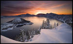 Crater Lake, Winter by MarcAdamus