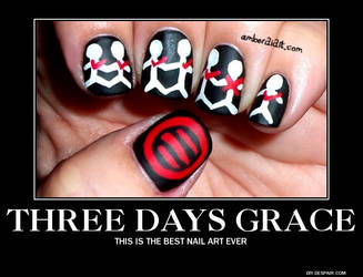 Three Days Grace Nail Art