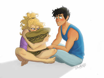 Percy and Annabeth - It's ok by Wiccatwolf