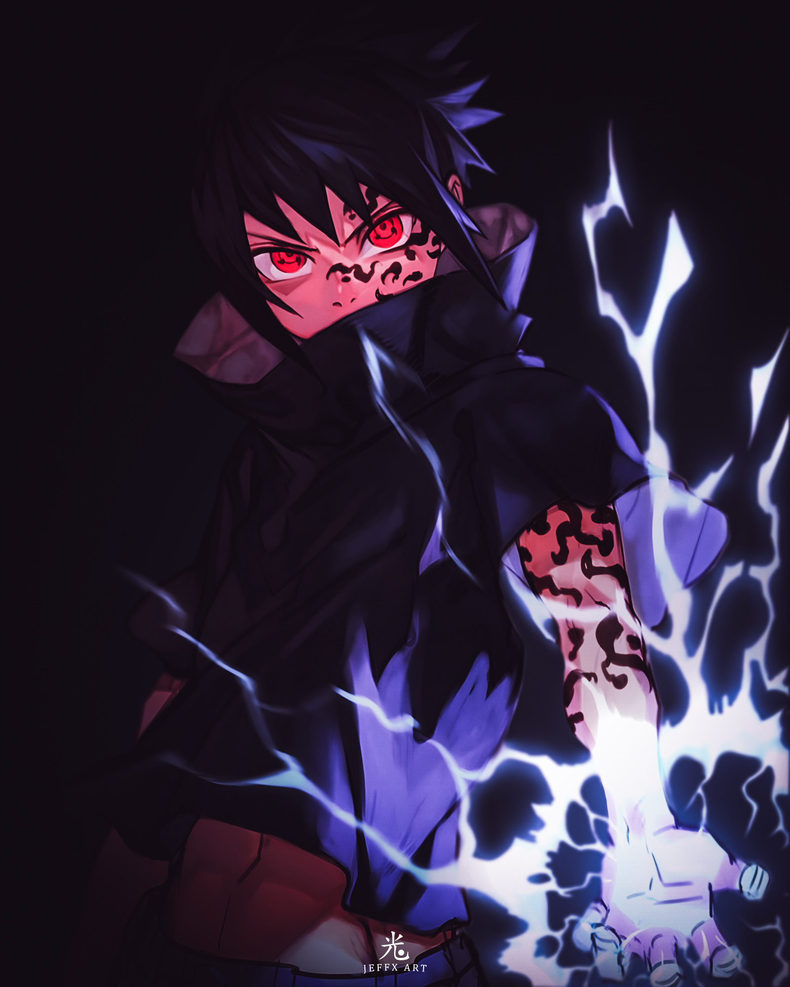 sasuke on baruketsu chidori by dbz-dragon-sayajin on DeviantArt