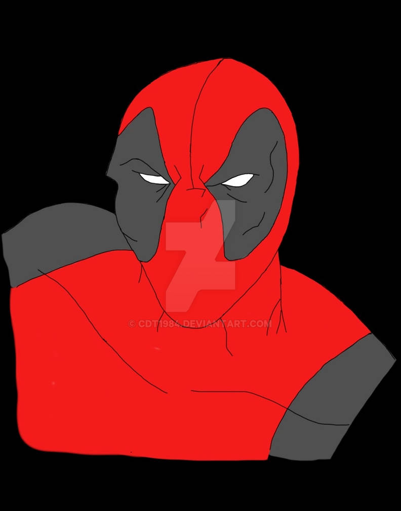 Deadpool head coloured by cdt1984 on DeviantArt