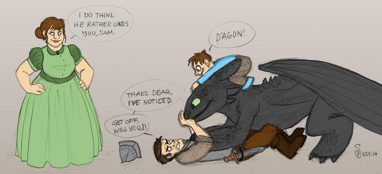 Vimes meets Toothless by artsytarts