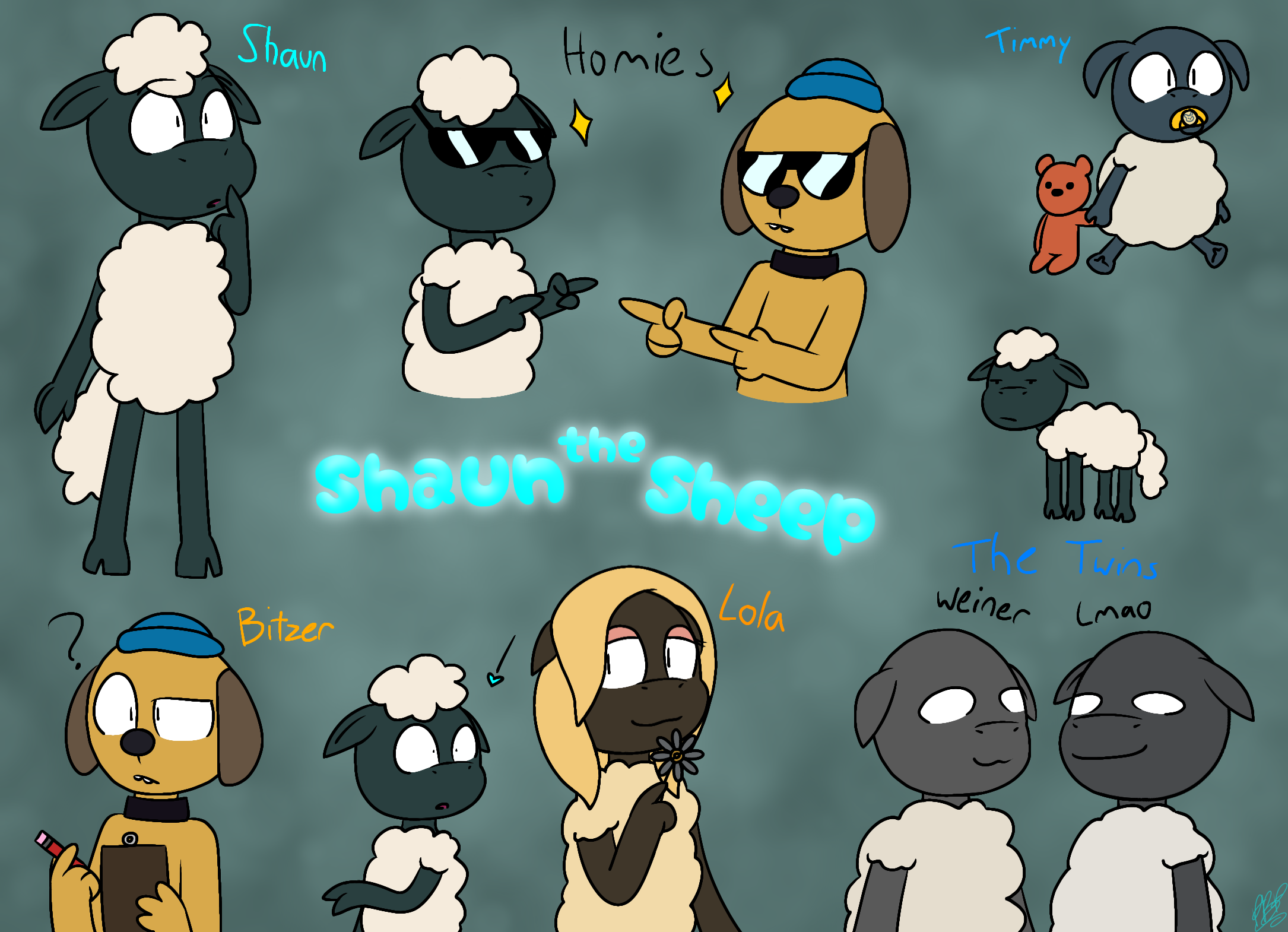 Shaun X Ricky Shaun doodles 1 by Pinkbunnypro77 on DeviantArt