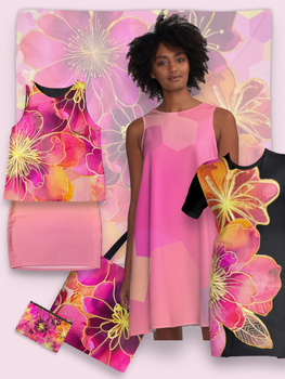 Golden Batik Flowers Mix n Match Collection