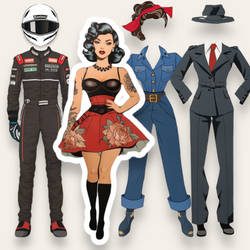 Paper Doll Halloween Costumes