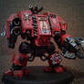 Blood angels dreadnaught with lascannon