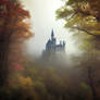 Castle in autumn mist