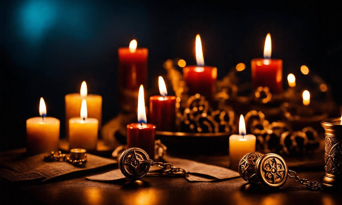 Alchemy table sorcery artefacts candles divination by Naarok0fKor on ...