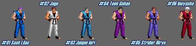 (MUGEN) Ryo Sakazaki by zelgadis - Palettes by Kater15 on DeviantArt