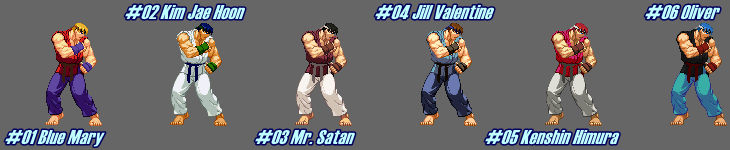 (MUGEN) Ryu Hoshi by RagingRowen - Palettes by Kater15 on DeviantArt
