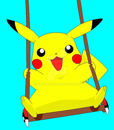 Pikachu Sliding Pikachu Swinging by Lacey7307 on DeviantArt