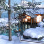 Japanese Bath in Wintertime