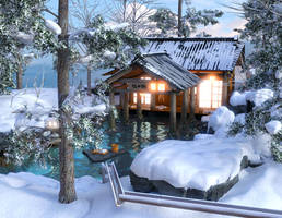 Japanese Bath in Wintertime