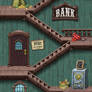 Bank level - Cartoon Western Game Art
