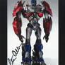 Signed Optimus Prime poster