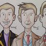 the 9th, 10th, and 11th doctors cartoon