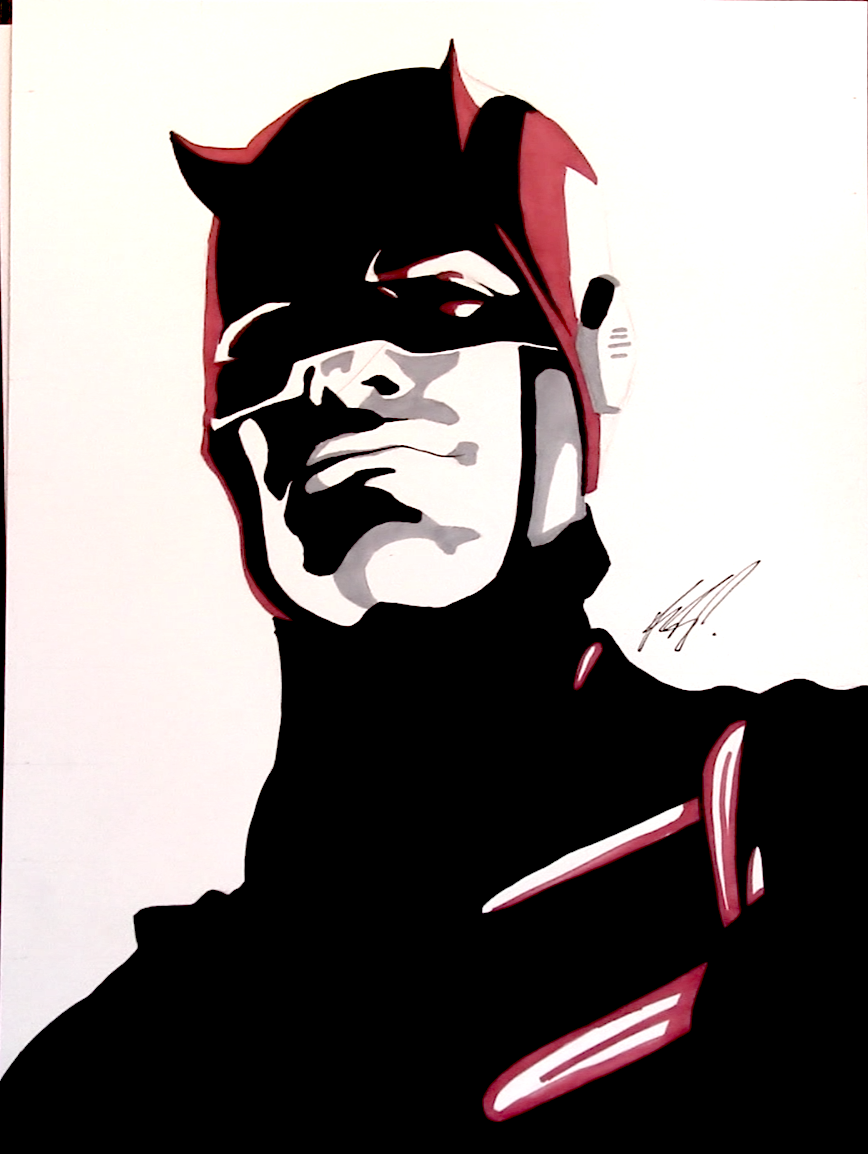 Daredevil ink Drawing by AnthonyParenti on DeviantArt