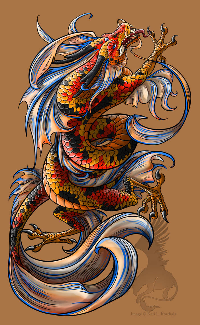 Koi Dragon tattoo by YamiGriffin on DeviantArt
