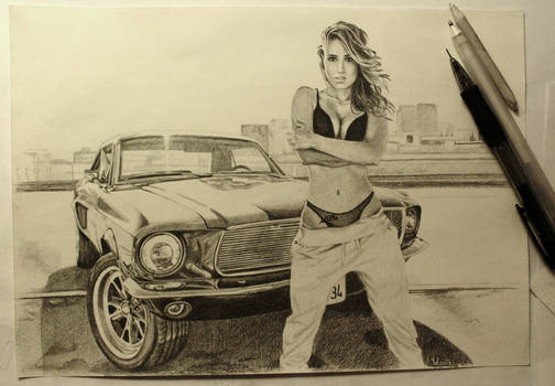 Girl and car