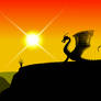 Dragon and sunset -1080p-