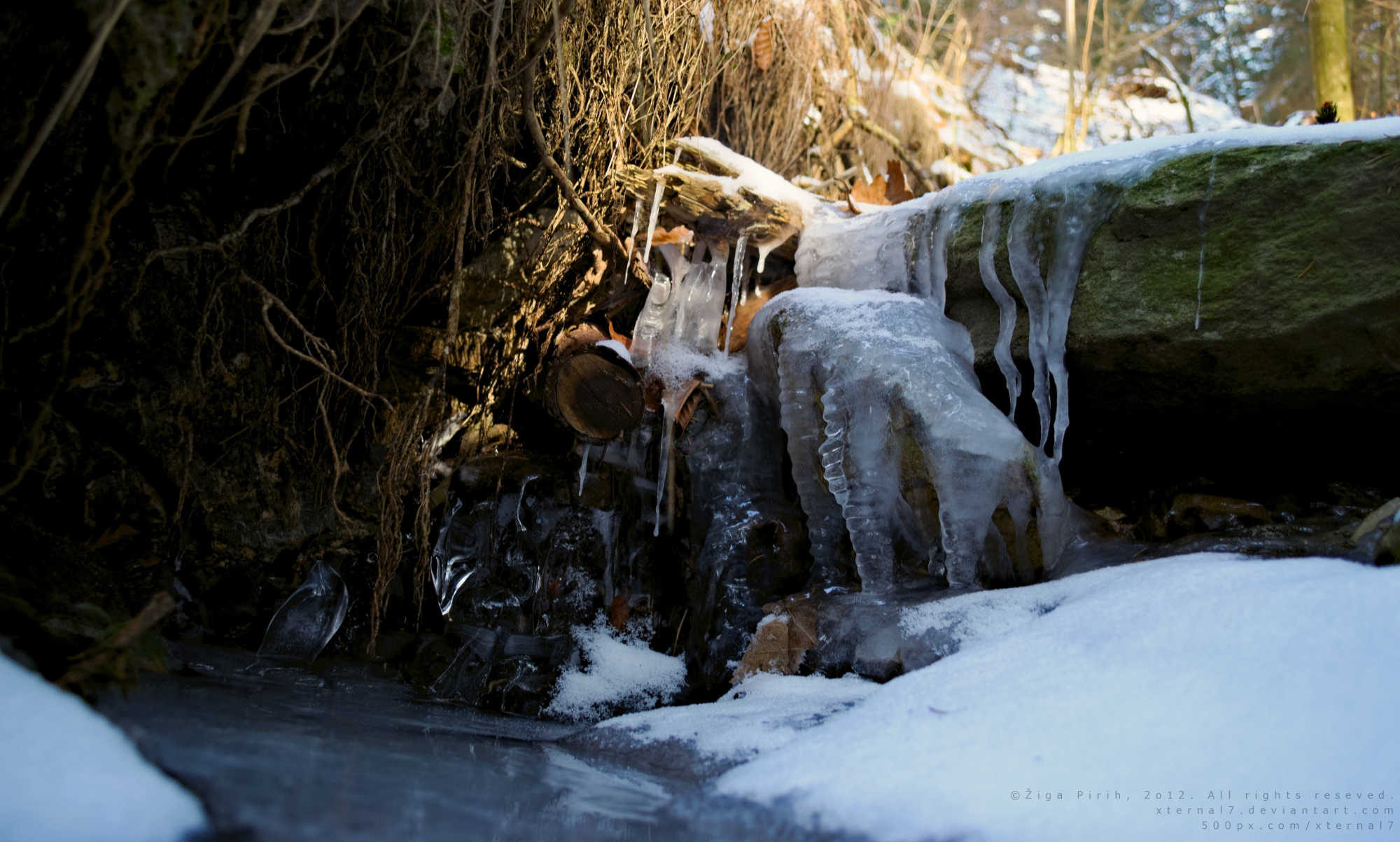 Ice waterfall