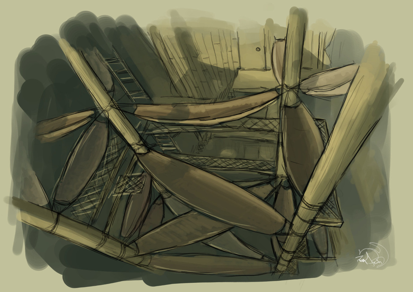 Seacavern - Interior/hammock tower by xTernal7
