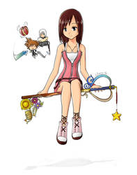 Let me cut the apple for Kairi