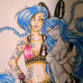 Jinx and Miyuki traditional wip contest 3