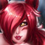 Xayah League of Legends face