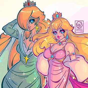 Princess Gala Rosalina and Peach