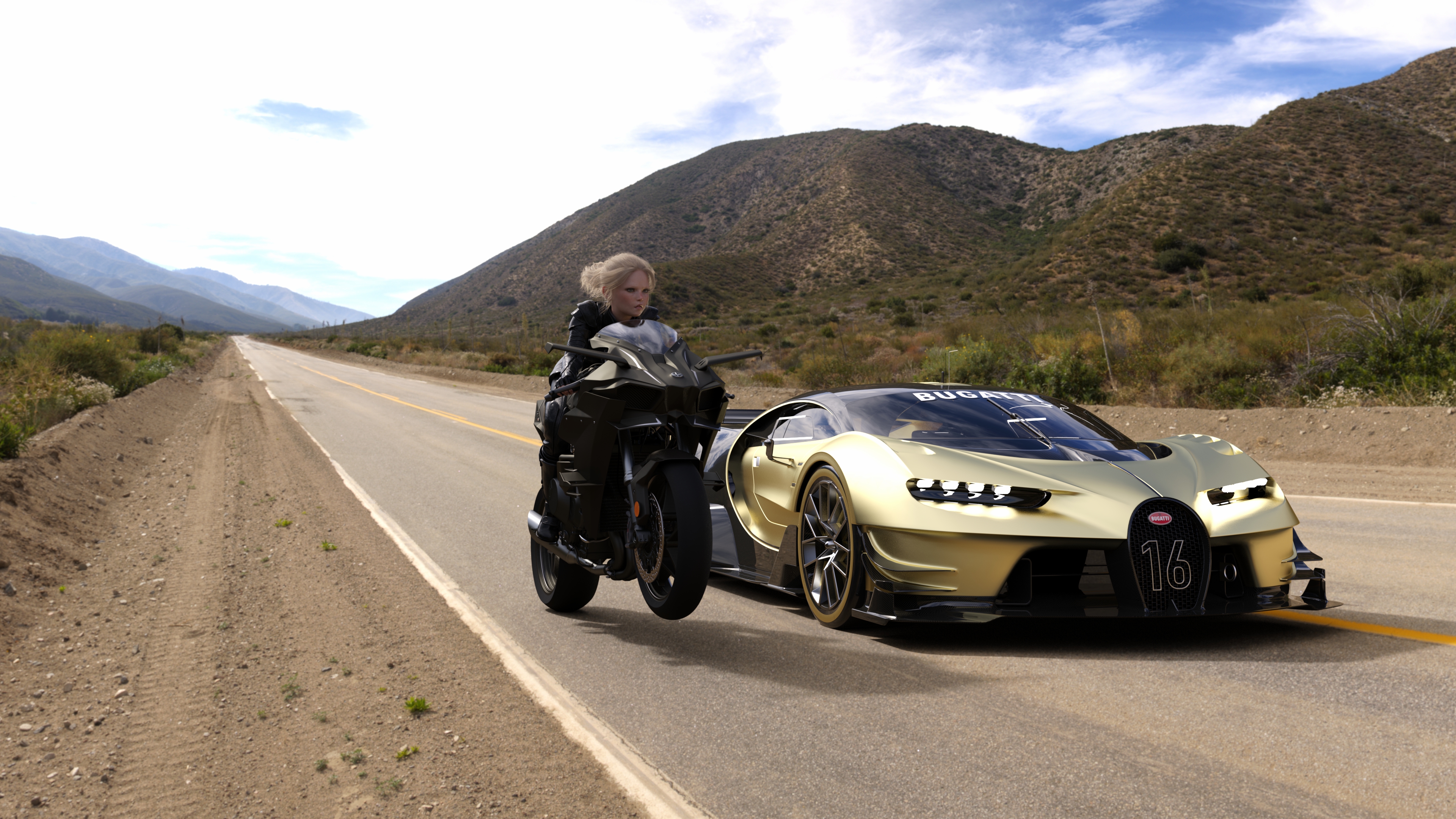 Bugatti Vision vs H2R by Osef00 DeviantArt