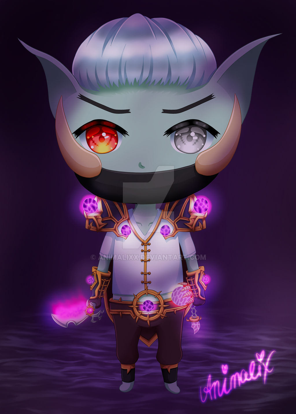 World of Warcraft Warlock Chibi by Animalixx on DeviantArt