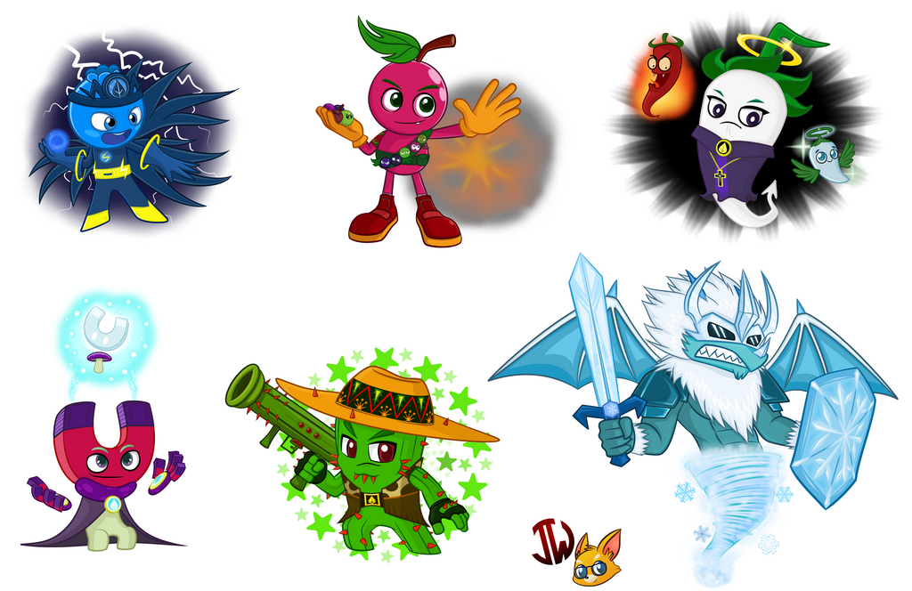 Plants vs Zombies Heroes Characters by JC1234TheToonist on DeviantArt