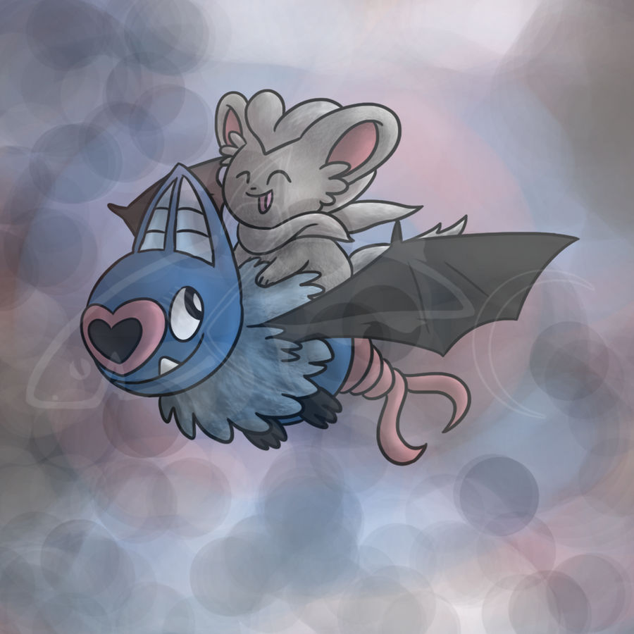 Swoobat and Cinccino