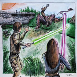 Jacen and Jaina Solo fight the Yuuzhan Vong