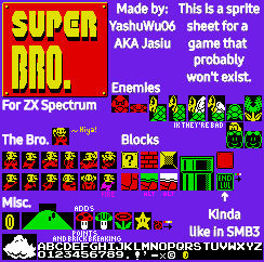 Super Bro. ZX Spectrum Sprite Sheet