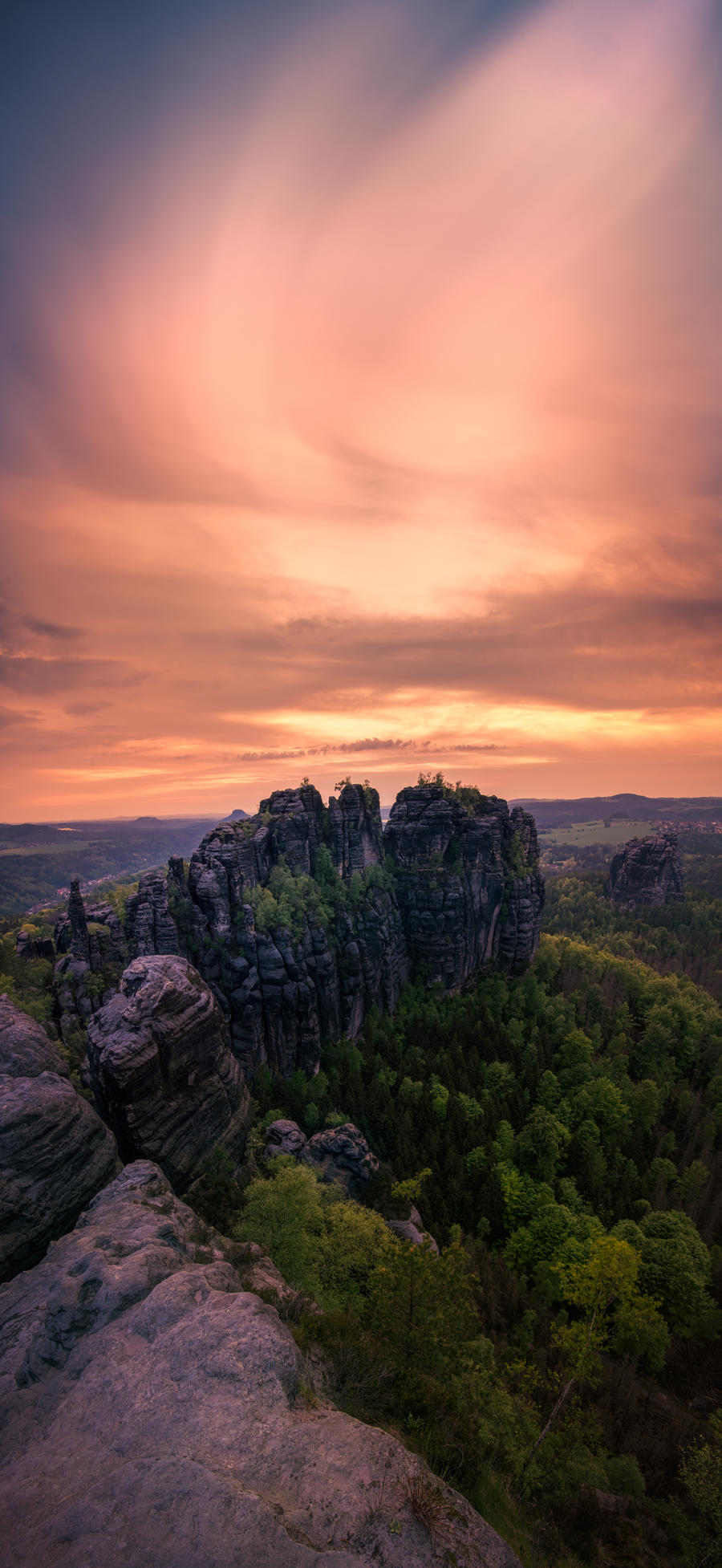 Schrammsteine Sunset